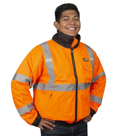 Cordova Hi-Vis Bomber Jacket, 300 Denier Polyester, Class 3 Type R, 4XL J220-4XL